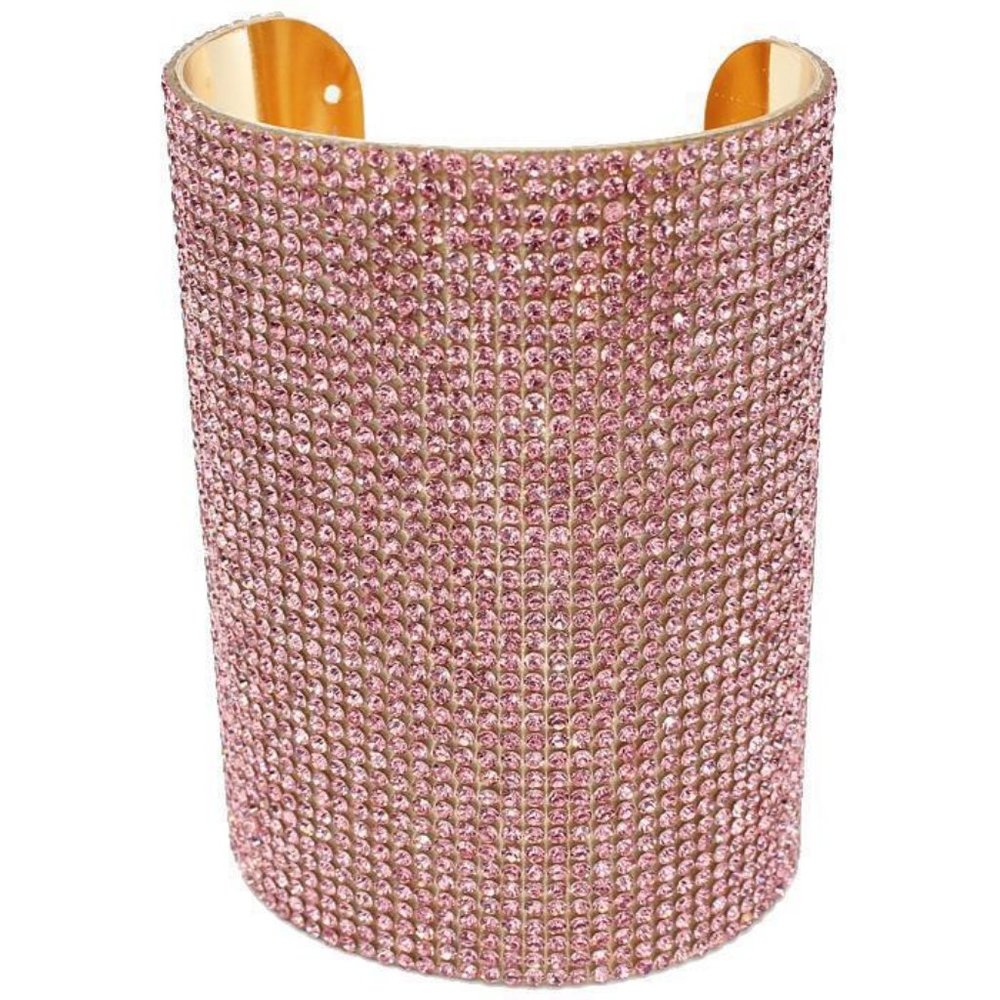 PINK CRYSTAL METAL BANGLE